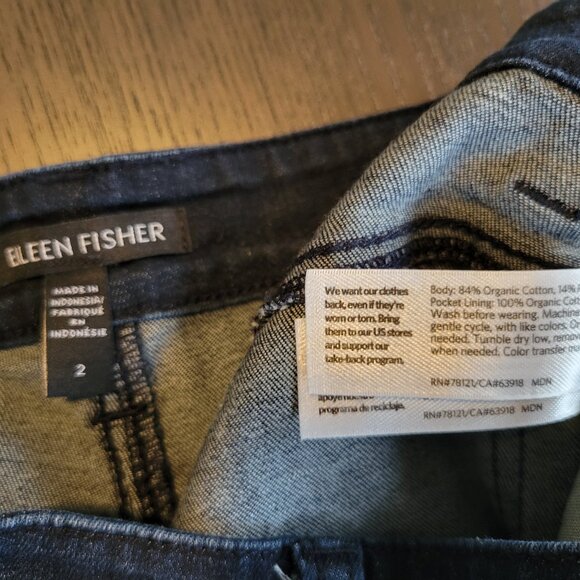 Eileen Fisher Straight Leg Jeans - Picture 3 of 3